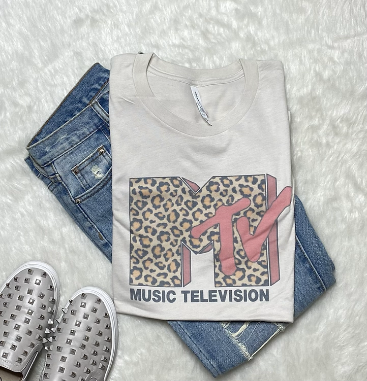 MTV Leopard Tee Shirt ( Vintage Feel )