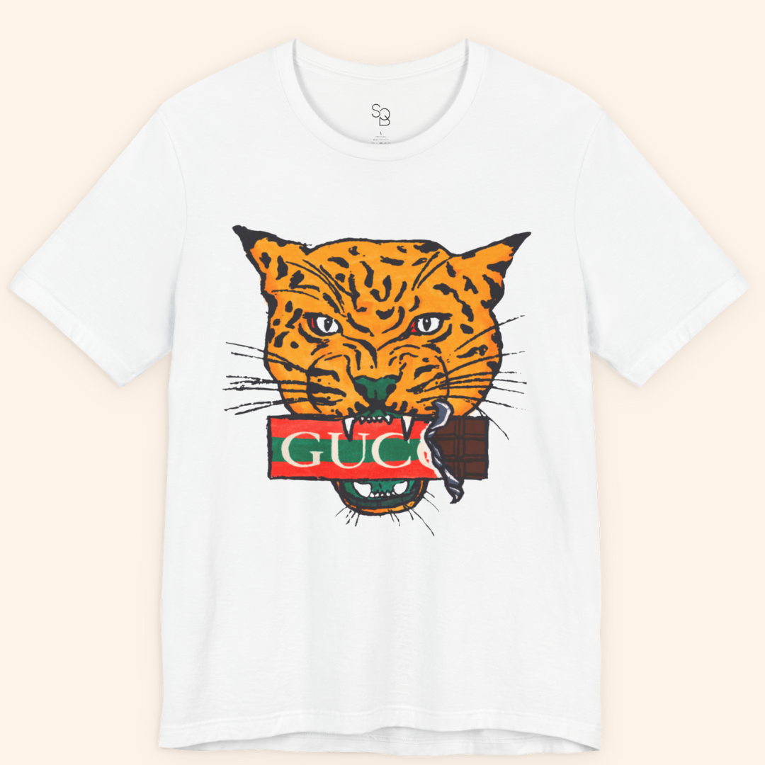 All Mine Street Style Graphic Tee flat lay on neutral background featuring bold orange tiger design, modern unisex streetwear style