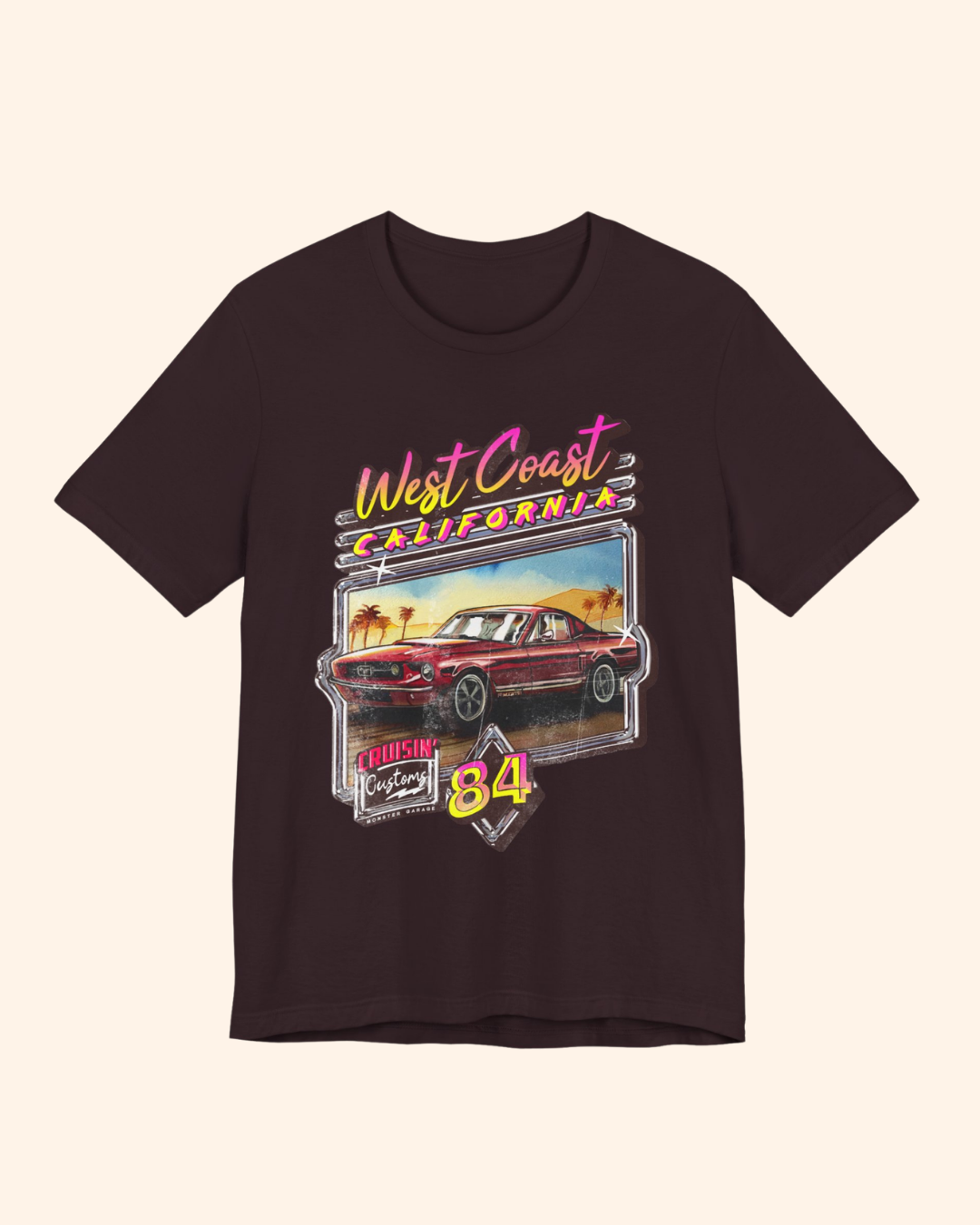 West Coast California '84 Vintage Car Tee