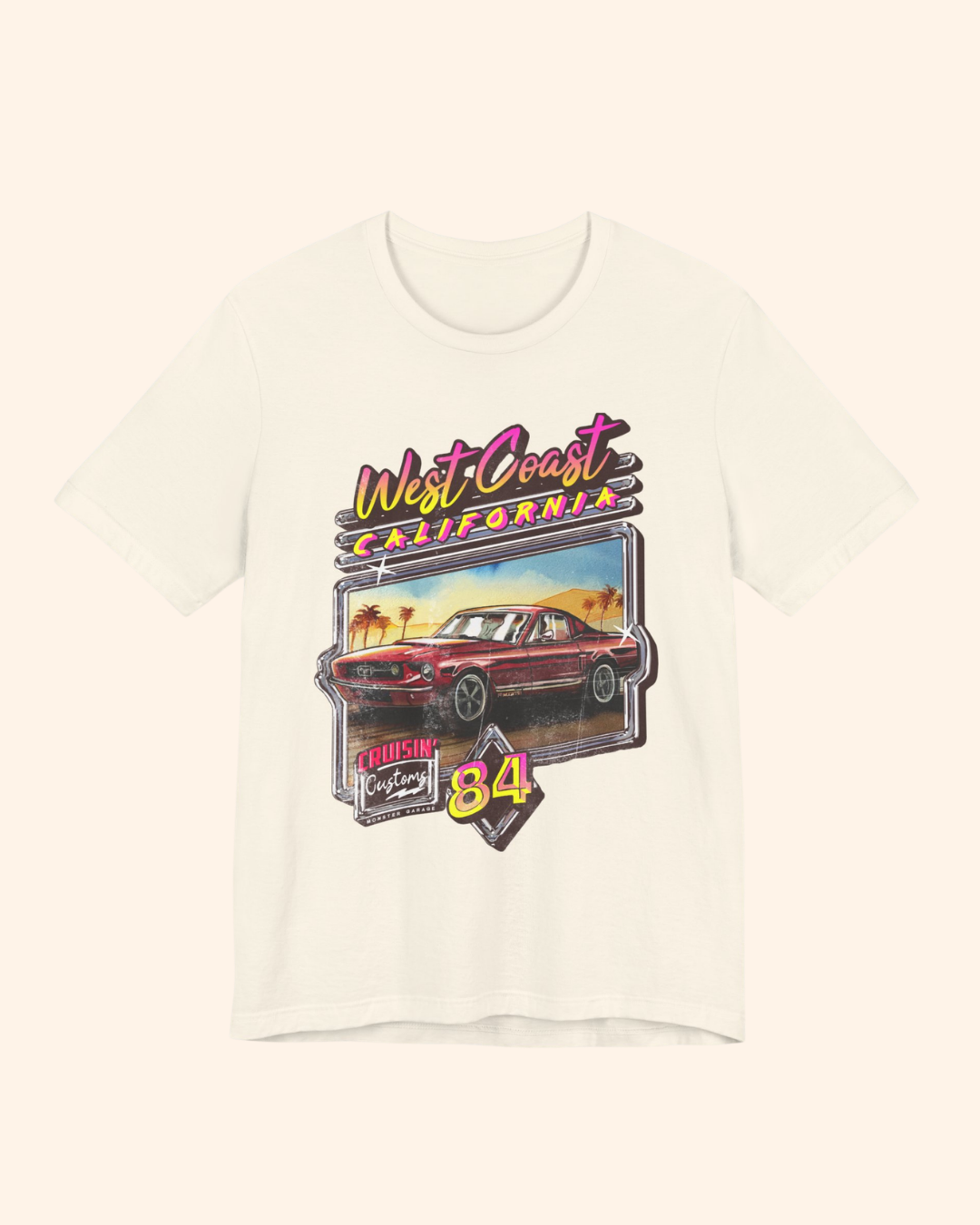 West Coast California '84 Vintage Car Tee