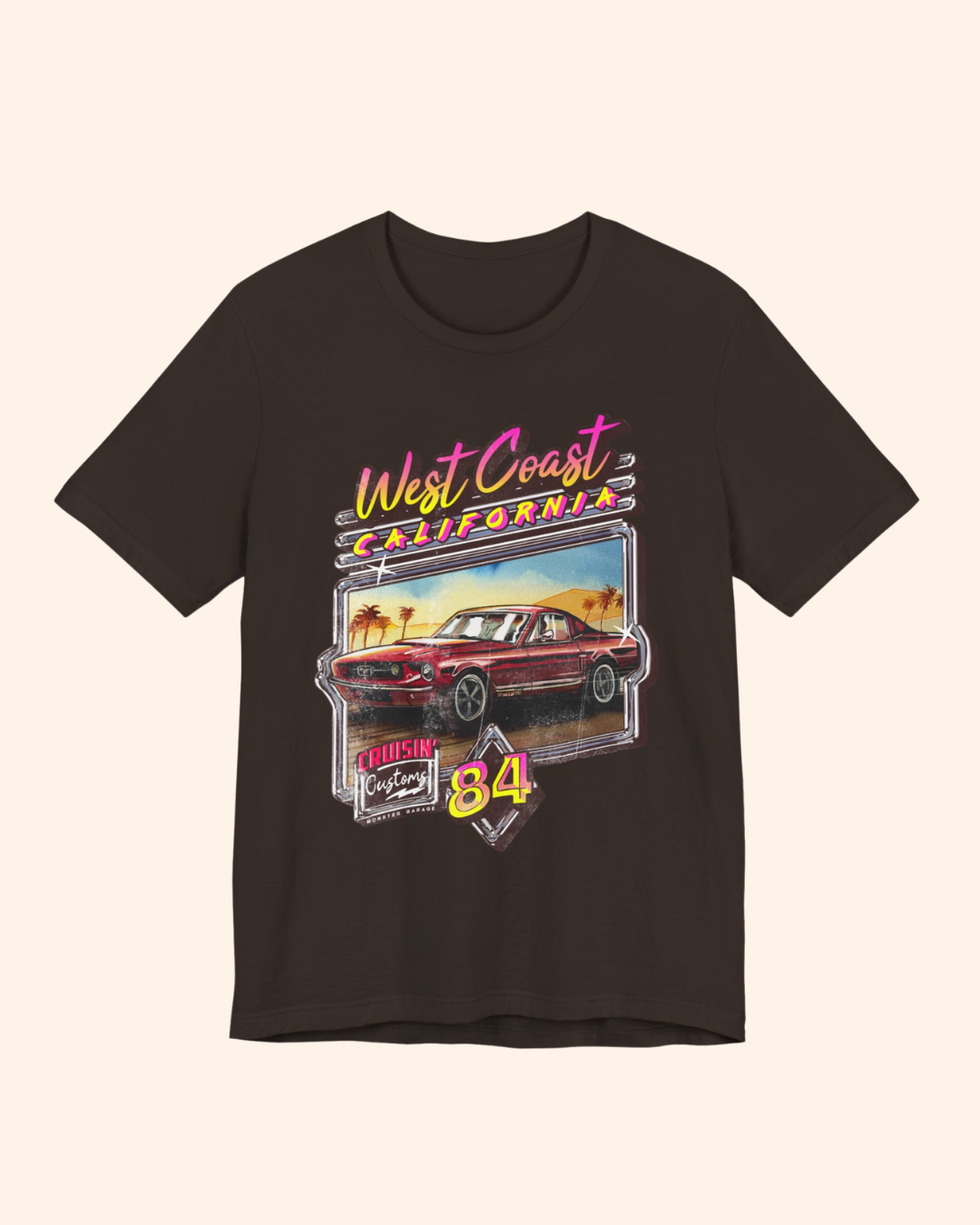 West Coast California '84 Vintage Car Tee