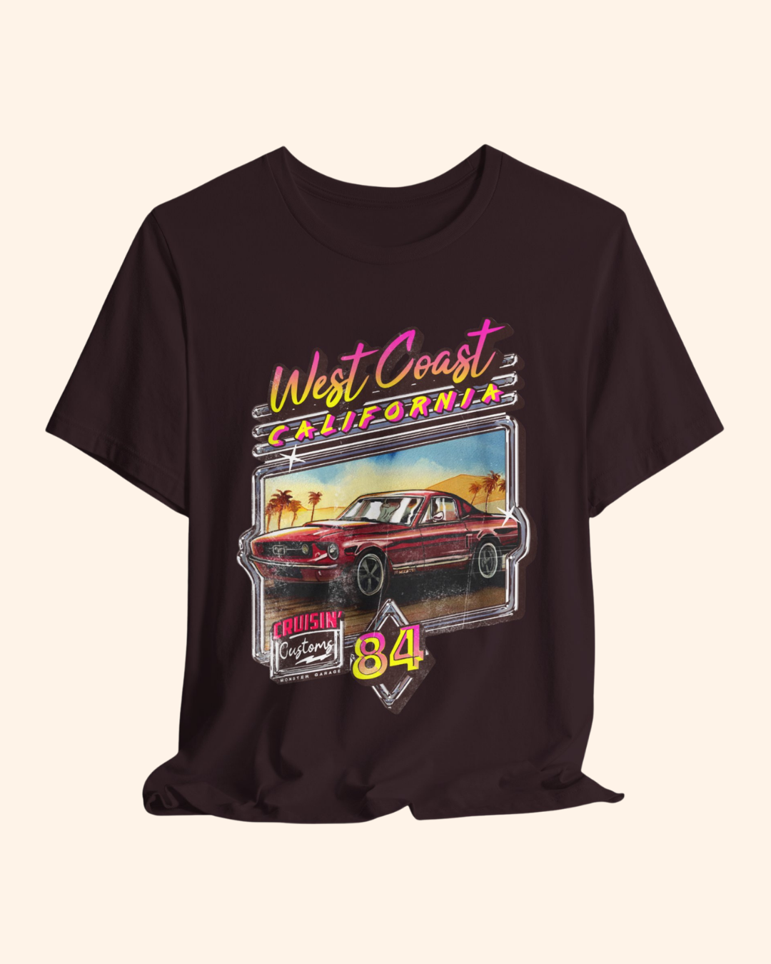 West Coast California '84 Vintage Car Tee