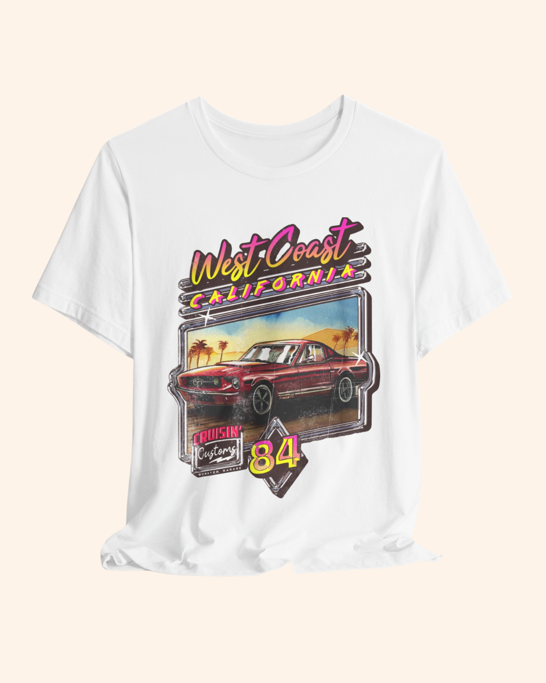 West Coast California '84 Vintage Car Tee