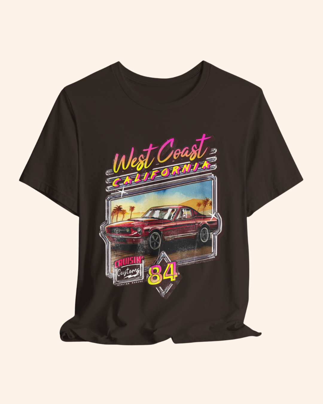 West Coast California '84 Vintage Car Tee