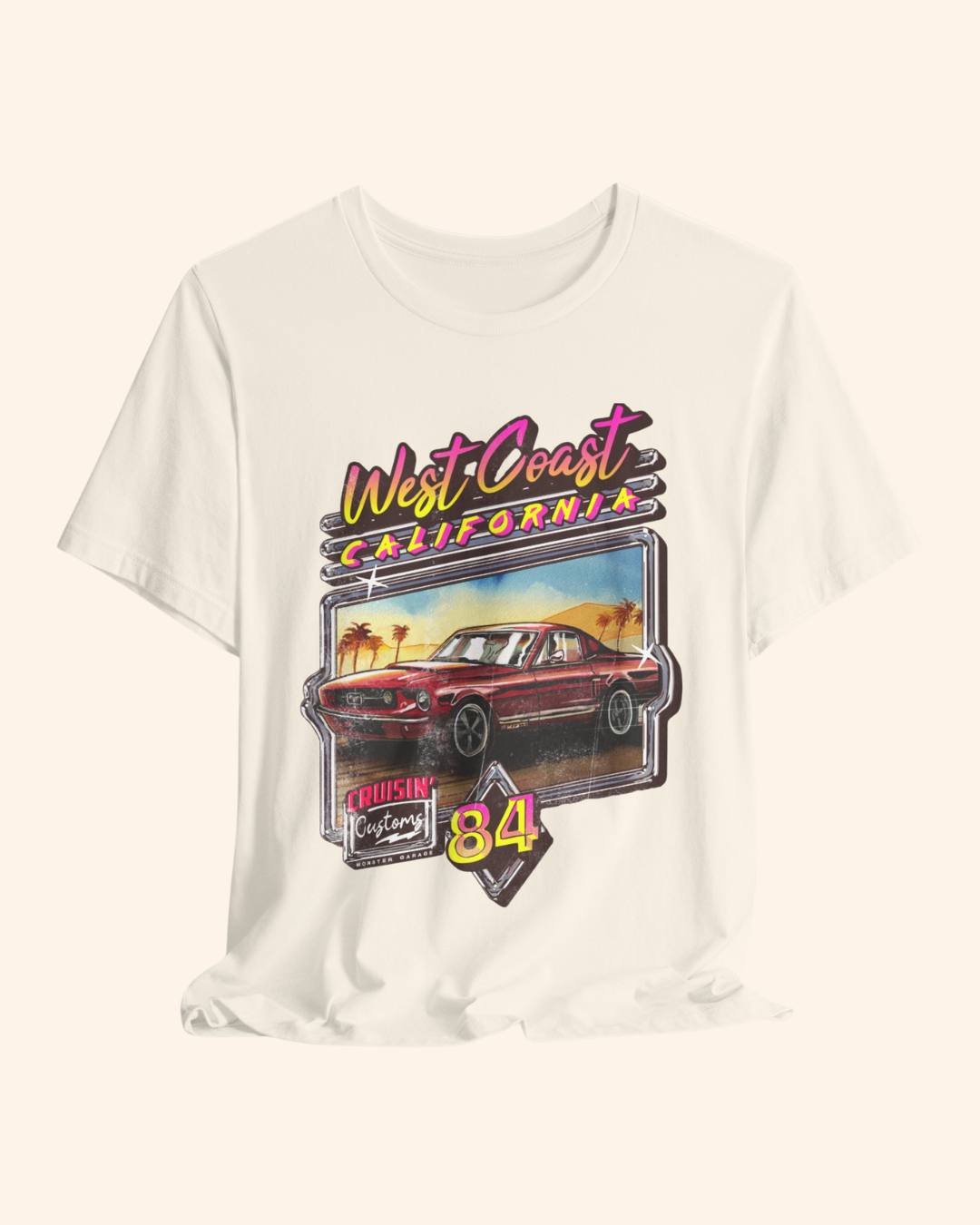 West Coast California '84 Vintage Car Tee
