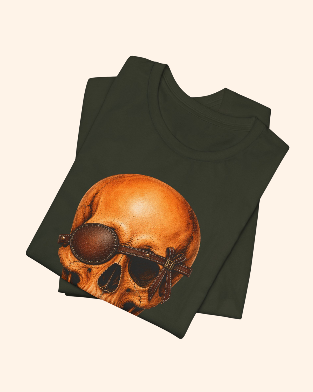 Second Look fashion skull graphic tee with eyepatch and bow