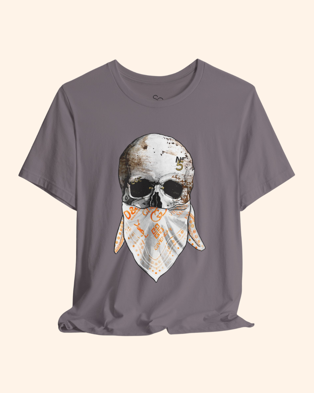 Storm All or Nothing fashion skull graphic tee front product mockup