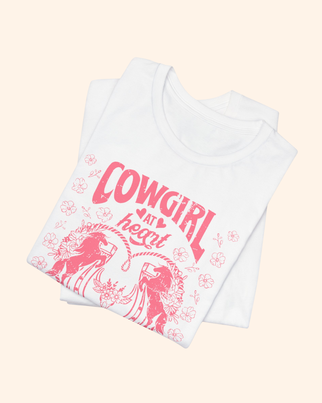 Cowgirl at Heart Tee, Pink Western Graphic T-Shirt