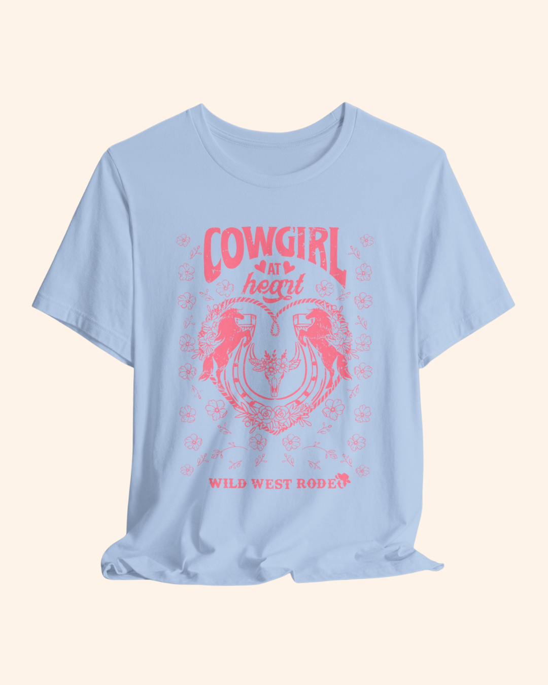Cowgirl at Heart Tee, Pink Western Graphic T-Shirt