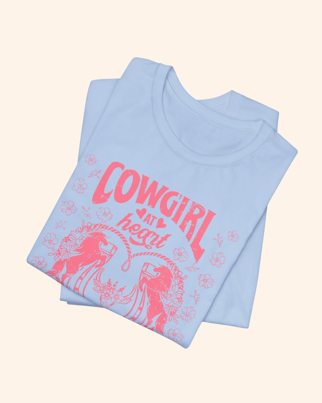Cowgirl at Heart Tee, Pink Western Graphic T-Shirt