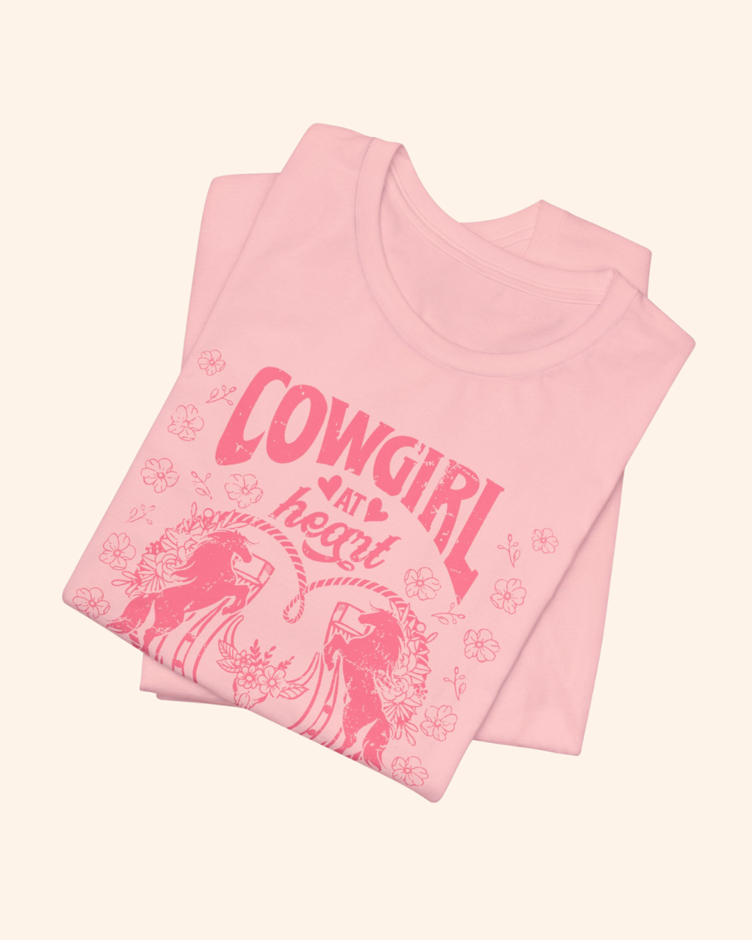 Cowgirl at Heart Tee, Pink Western Graphic T-Shirt