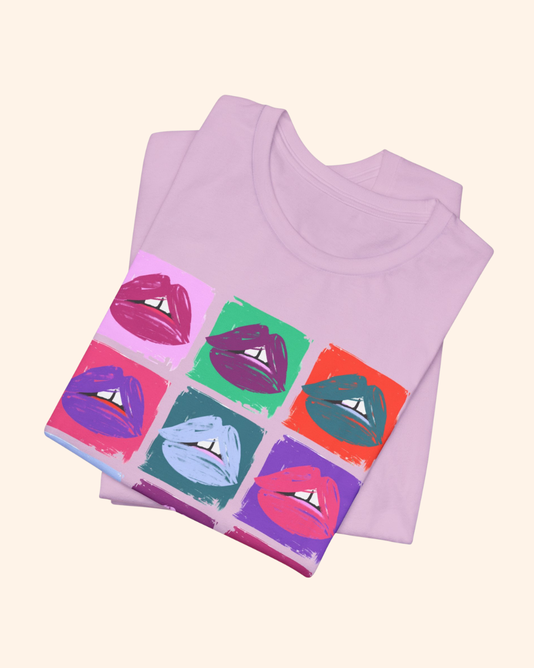 XOXO Pop Art Lips T-Shirt, Retro  Print Tee