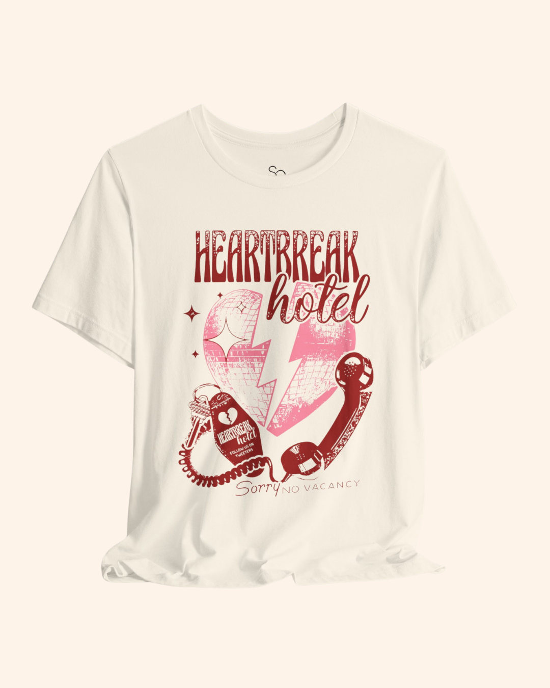 Heartbreak Hotel Graphic Tee , 90s Retro Breakup T-Shirt
