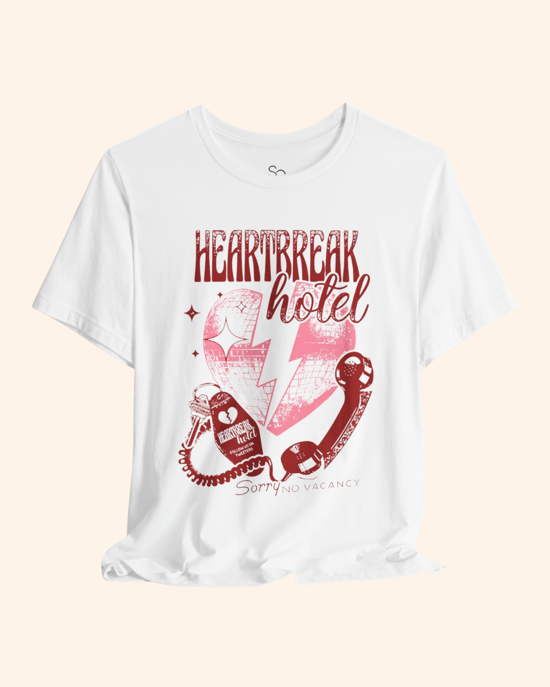 Heartbreak Hotel Graphic Tee , 90s Retro Breakup T-Shirt
