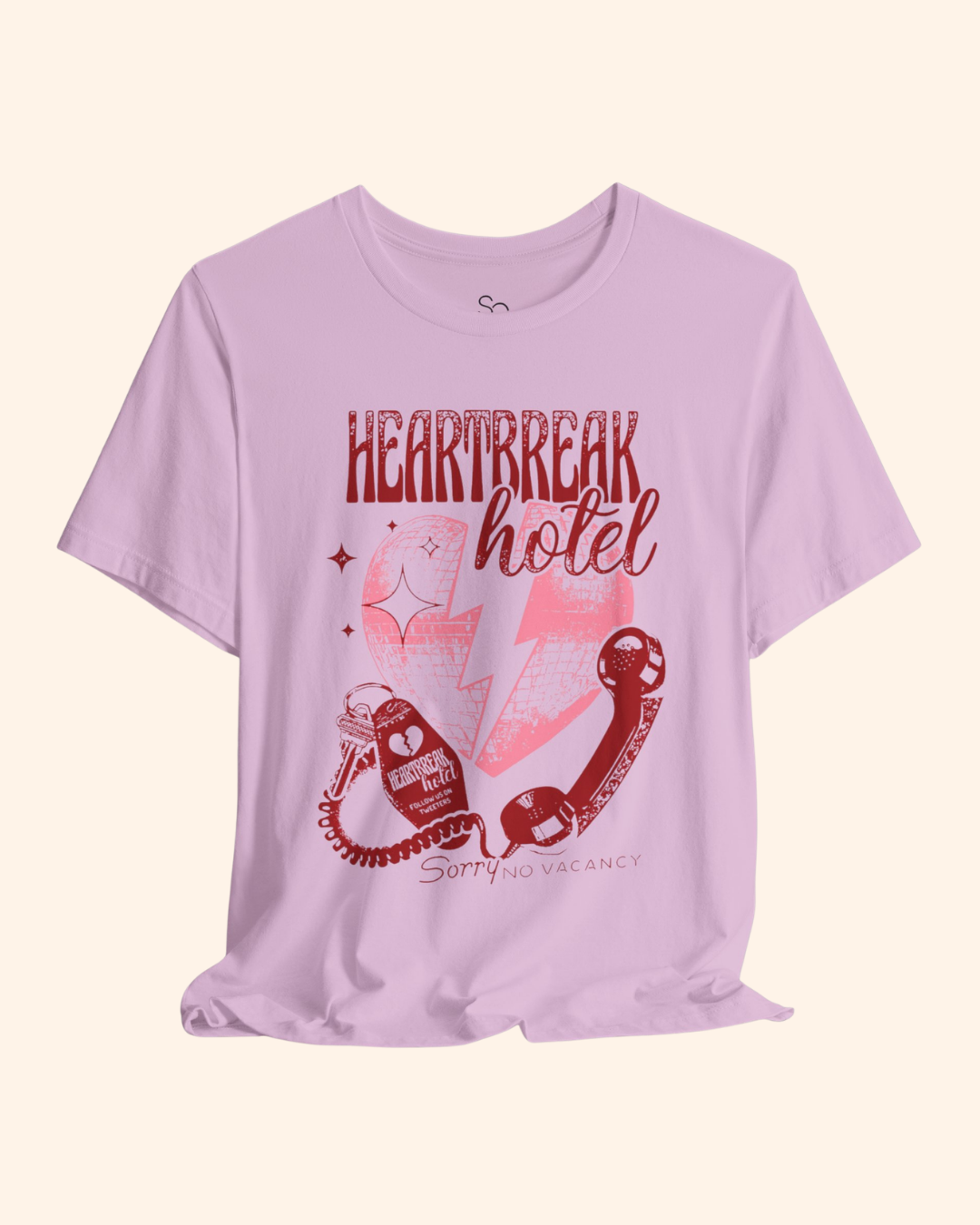 Heartbreak Hotel Graphic Tee , 90s Retro Breakup T-Shirt