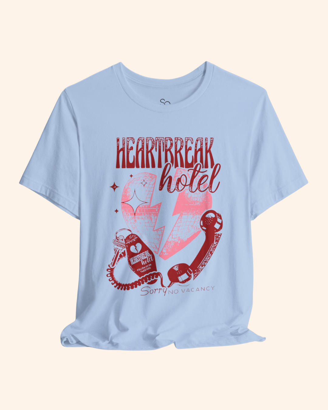 Heartbreak Hotel Graphic Tee , 90s Retro Breakup T-Shirt