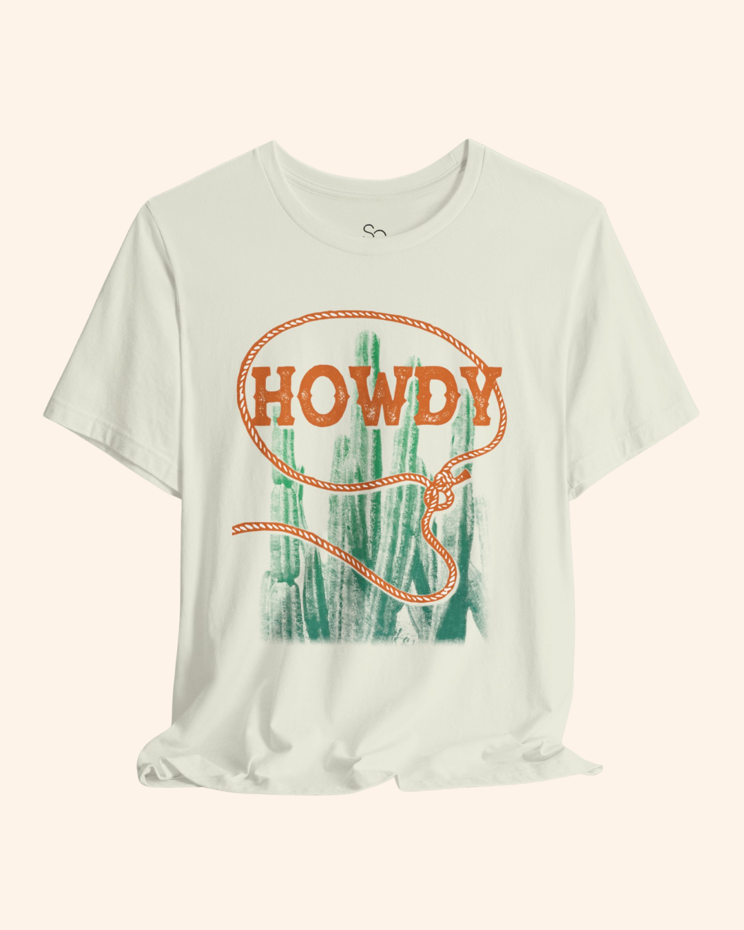 Howdy Cowboy Graphic T-Shirt, Cactus Boho Tee