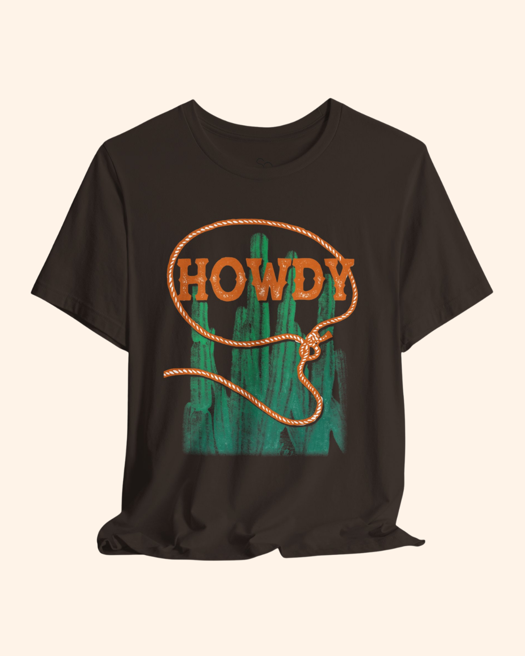 Howdy Cowboy Graphic T-Shirt, Cactus Boho Tee