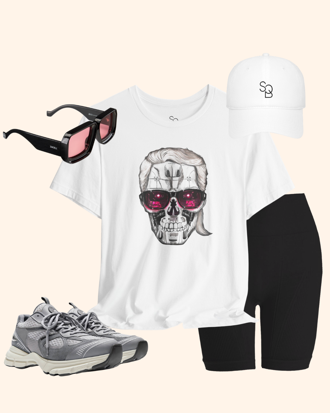 iKarl Graphic T-shirt - Edgy Skull Graphic Tee