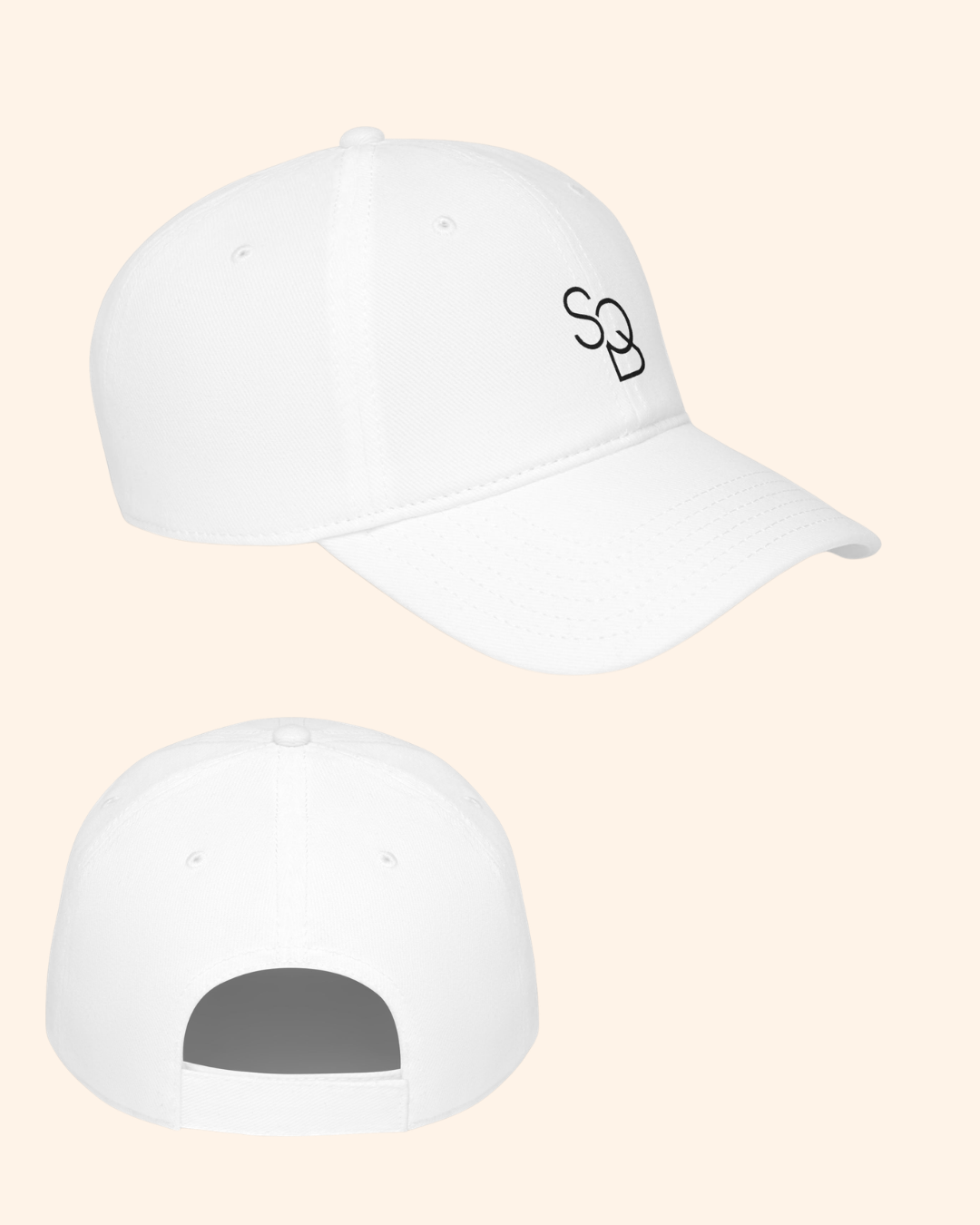 SQB embroidered monogram low-profile baseball cap, product image 2
