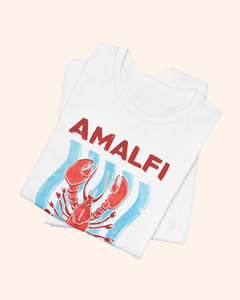 Amalfi Coast lobster and coastal wave graphic T-shirt, product image 6