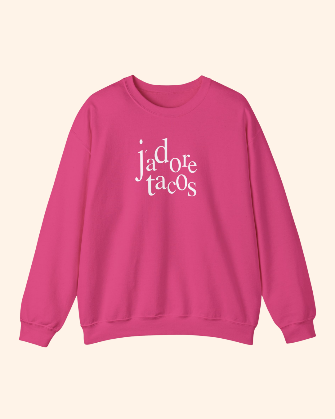 J'adore Tacos Graphic Crewneck Sweatshirt crewneck sweatshirt product image 8