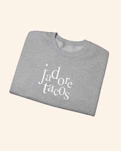 J'adore Tacos Graphic Crewneck Sweatshirt crewneck sweatshirt product image 4