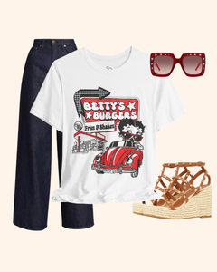 Betty's Burgers Retro Diner Graphic T-Shirt unisex t-shirt product image 1