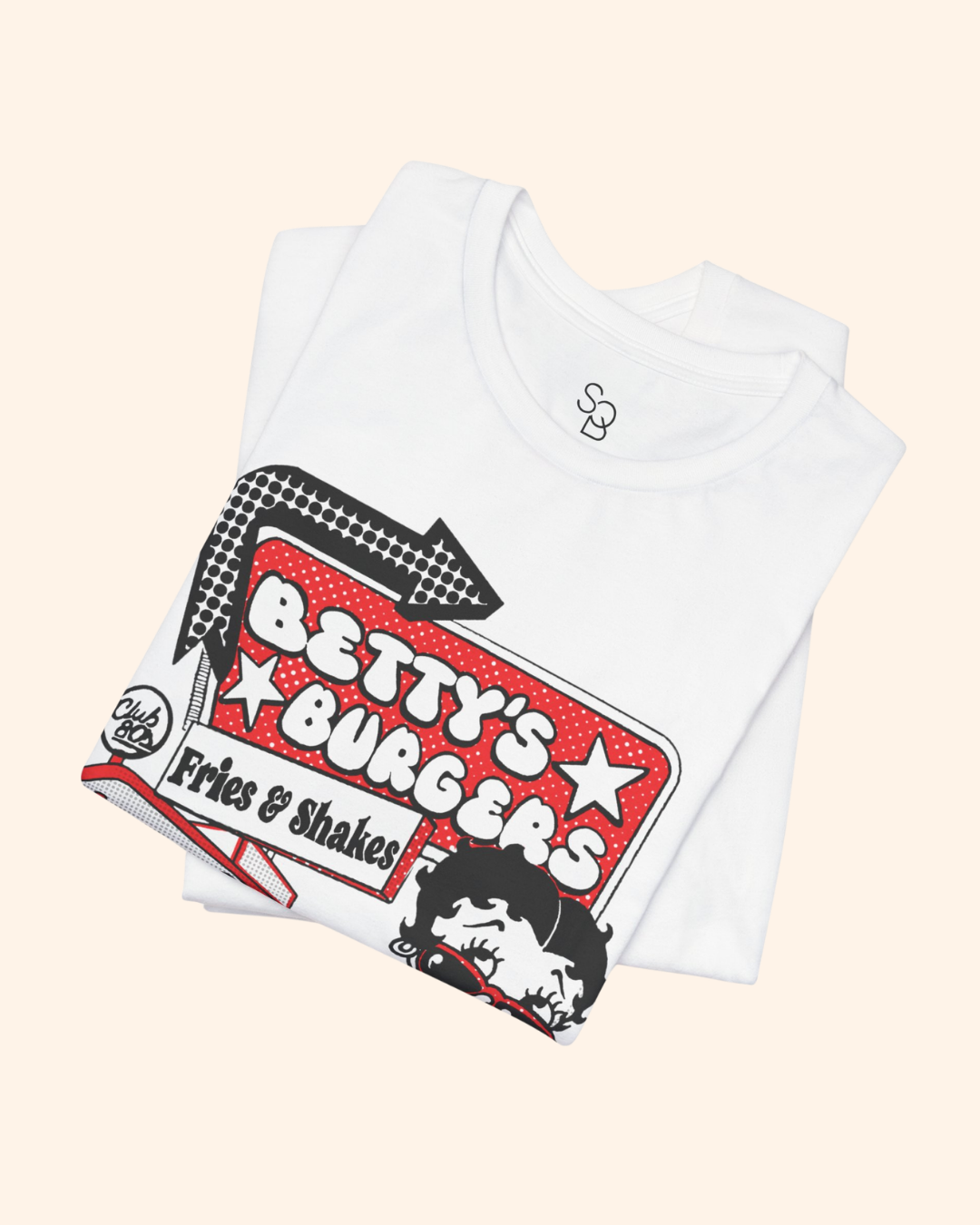 Betty's Burgers Retro Diner Graphic T-Shirt unisex t-shirt product image 5