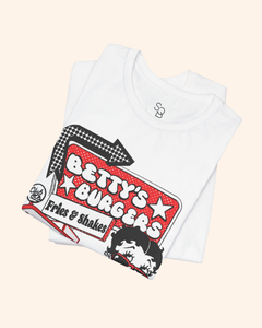 Betty's Burgers Retro Diner Graphic T-Shirt unisex t-shirt product image 5