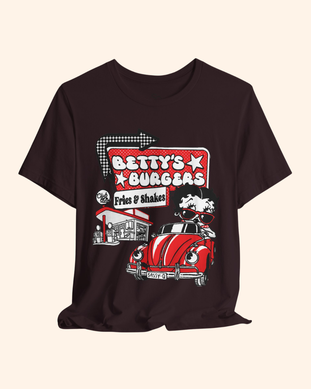 Betty's Burgers Retro Diner Graphic T-Shirt unisex t-shirt product image 2