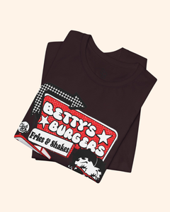 Betty's Burgers Retro Diner Graphic T-Shirt unisex t-shirt product image 7