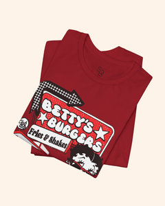 Betty's Burgers Retro Diner Graphic T-Shirt unisex t-shirt product image 3