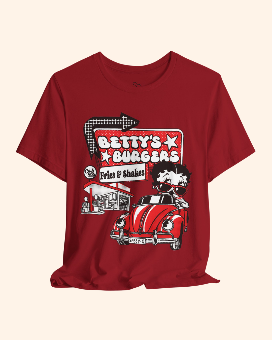 Betty's Burgers Retro Diner Graphic T-Shirt unisex t-shirt product image 8