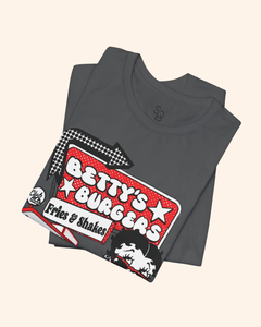 Betty's Burgers Retro Diner Graphic T-Shirt unisex t-shirt product image 4