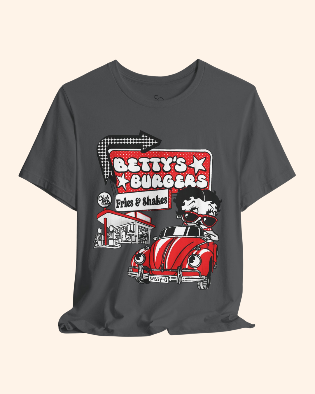Betty's Burgers Retro Diner Graphic T-Shirt unisex t-shirt product image 9