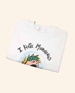 I Hate Mornings Graphic Crewneck Sweatshirt crewneck sweatshirt product image 5