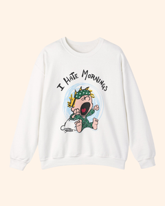 I Hate Mornings Graphic Crewneck Sweatshirt crewneck sweatshirt product image 6
