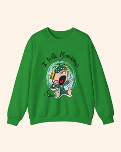 I Hate Mornings Graphic Crewneck Sweatshirt crewneck sweatshirt product image 3