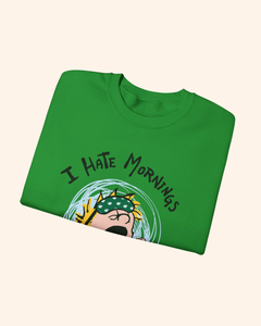 I Hate Mornings Graphic Crewneck Sweatshirt crewneck sweatshirt product image 8