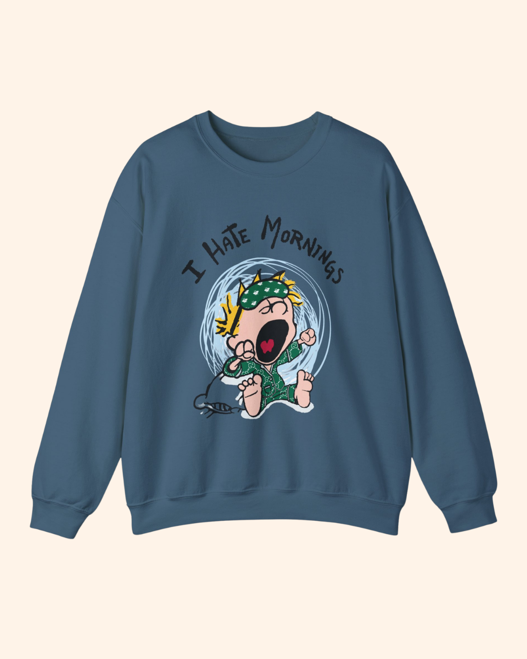 I Hate Mornings Graphic Crewneck Sweatshirt crewneck sweatshirt product image 9