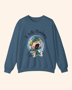 I Hate Mornings Graphic Crewneck Sweatshirt crewneck sweatshirt product image 9