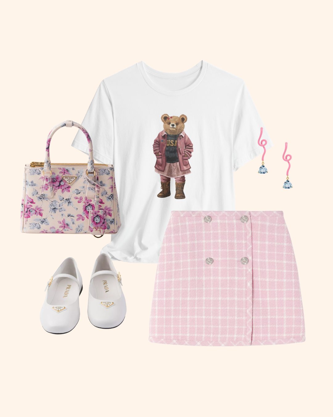 Liberty Belle Teddy Bear Graphic T-Shirt unisex t-shirt product image 1