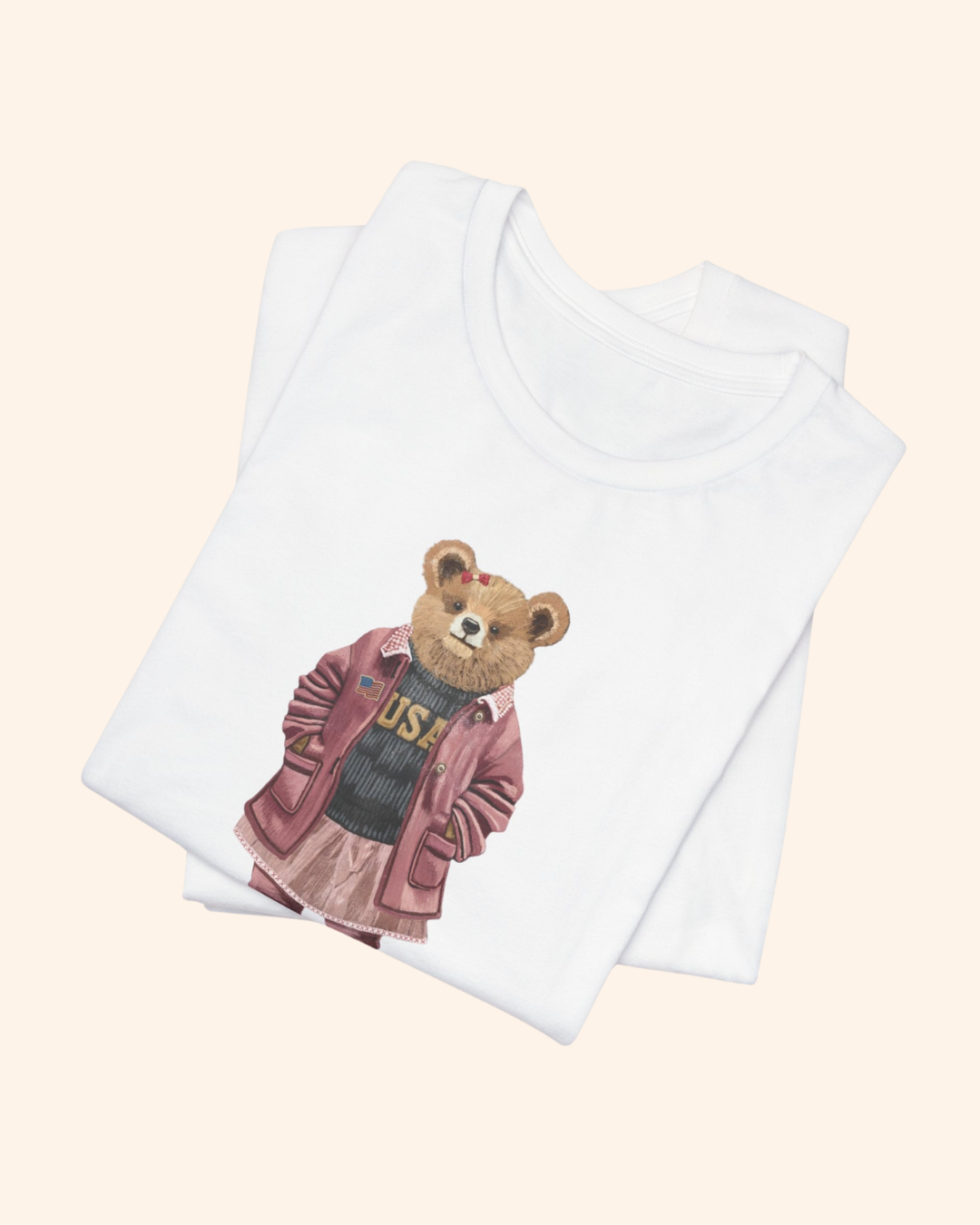 Liberty Belle Teddy Bear Graphic T-Shirt unisex t-shirt product image 5