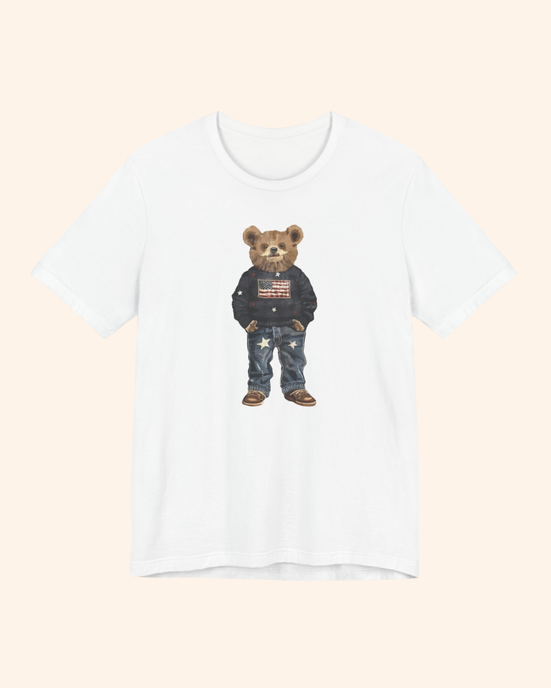 Patriotic Teddy Bear Graphic T-Shirt unisex t-shirt product image 5