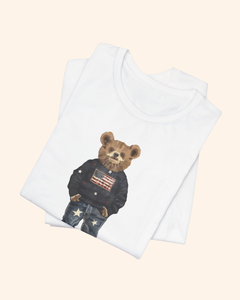 Patriotic Teddy Bear Graphic T-Shirt unisex t-shirt product image 6