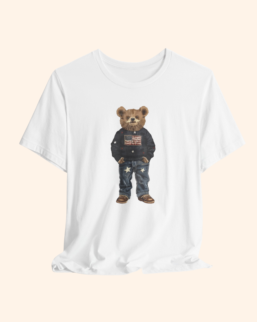 Patriotic Teddy Bear Graphic T-Shirt unisex t-shirt product image 7