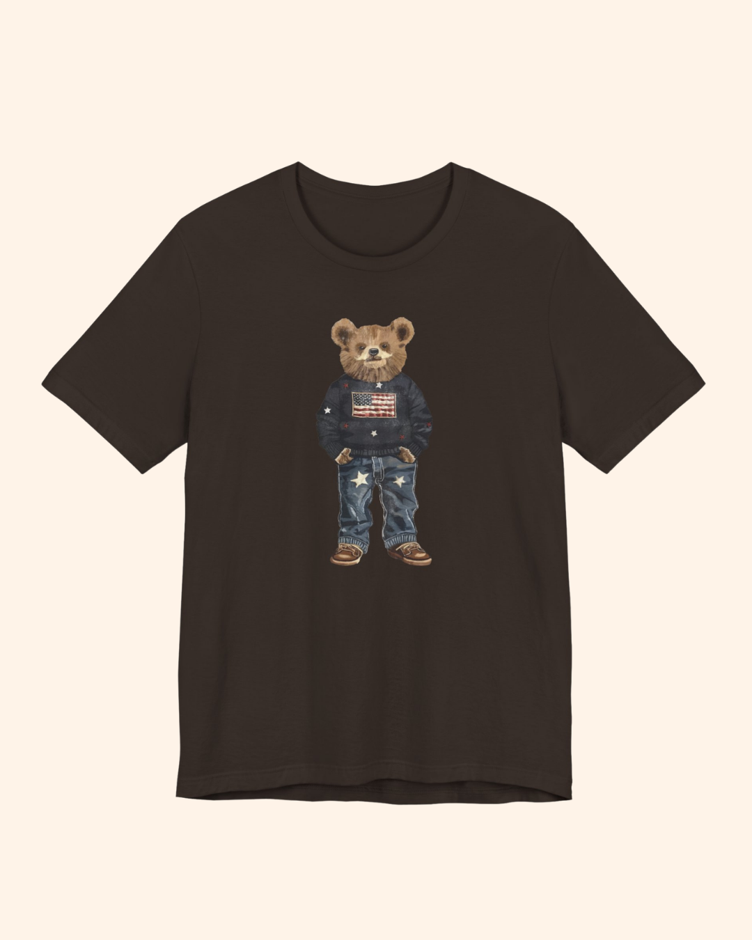 Patriotic Teddy Bear Graphic T-Shirt unisex t-shirt product image 2