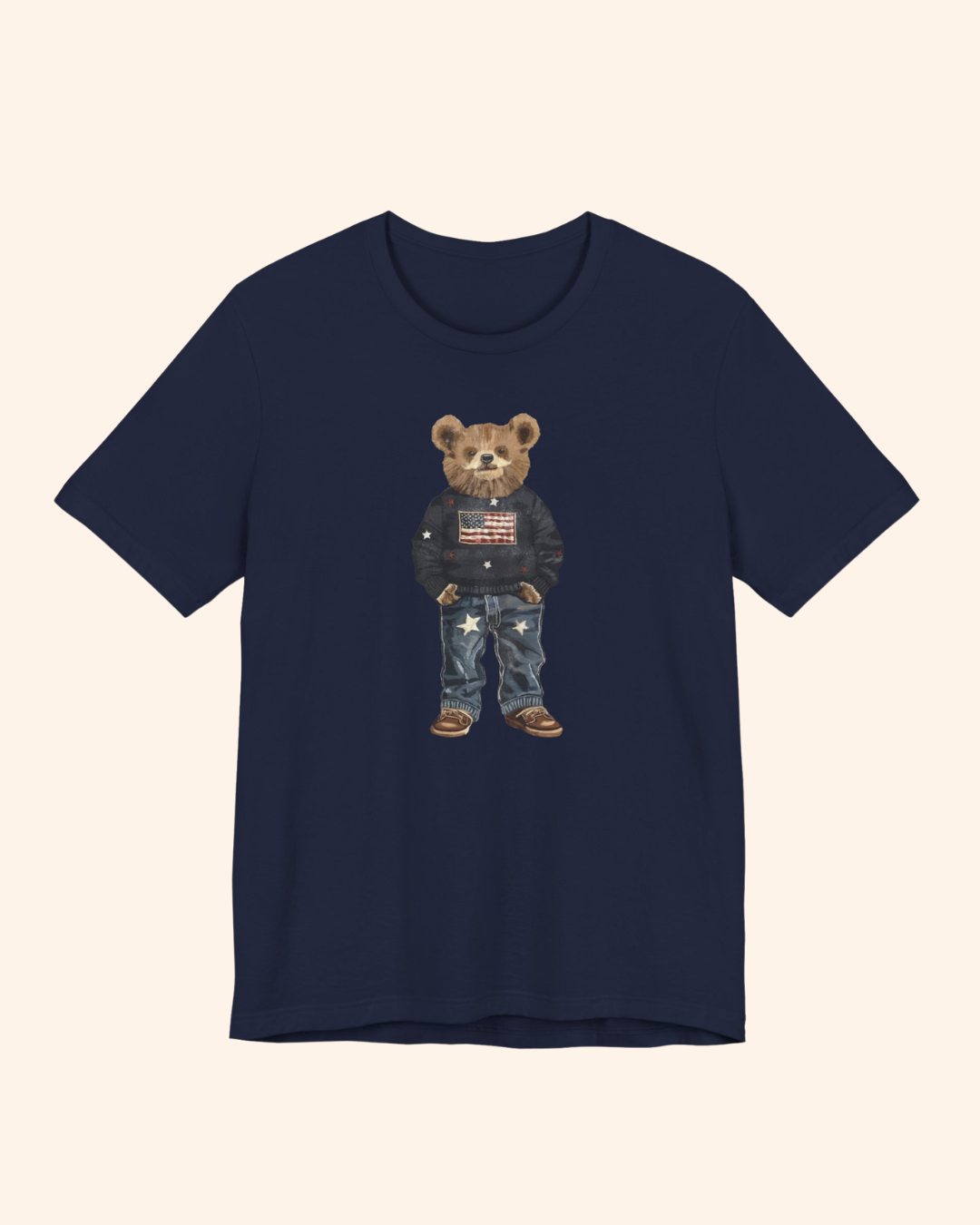 Patriotic Teddy Bear Graphic T-Shirt unisex t-shirt product image 3
