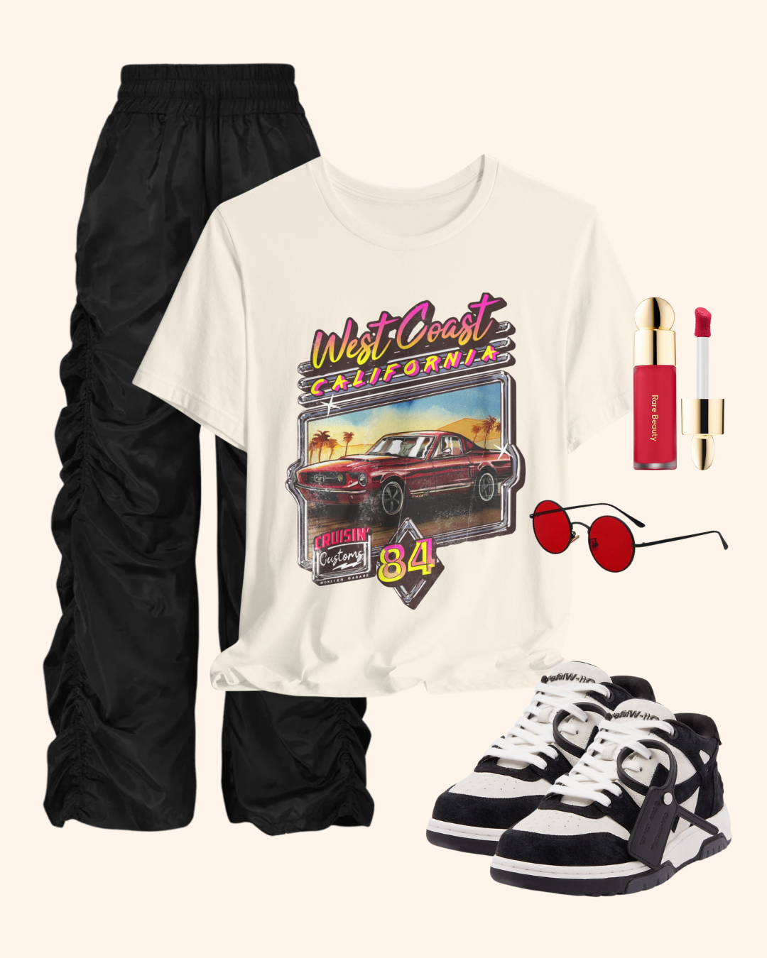 West Coast Vintage Car Graphic T-Shirt unisex t-shirt product image 1